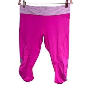 Lululemon Run Pace Crop Leggings‎ Pink Women’s Size 10